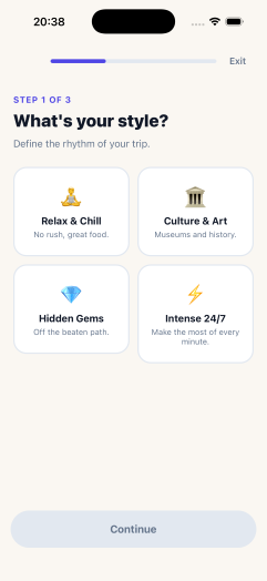 App screenshot — quiz
